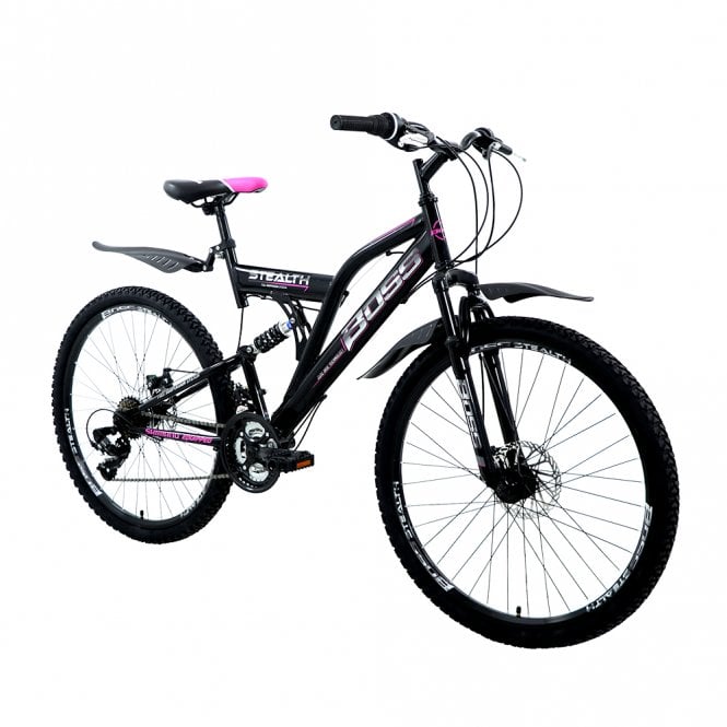 Boss Stealth 26 Mountain Bike - Black/Pink