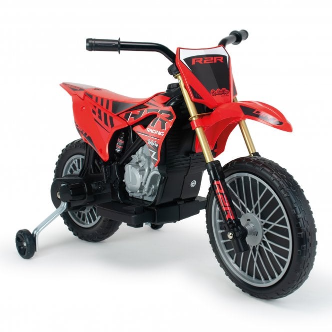 Injusa Kids Motocross Style 6V Lithium Battery Operated Dirt Bike Ride On Motorbike