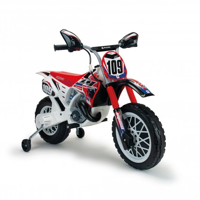 Moto-Cross Electric 12V Kids Replica CR MotoCross Scrambler Bike Motorcycle - White