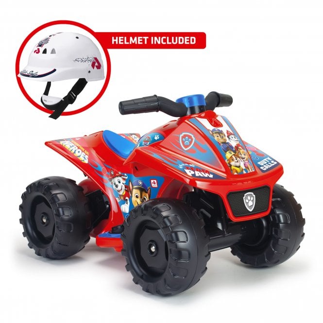 Paw Patrol Official Tiny Rider 6V Battery Operated Kids 4x4 Ride One Toy Car with Helmet