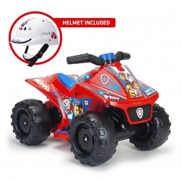 Paw Patrol Official Tiny Rider 6V Battery Operated Kids 4x4 Ride One Toy Car with Helmet