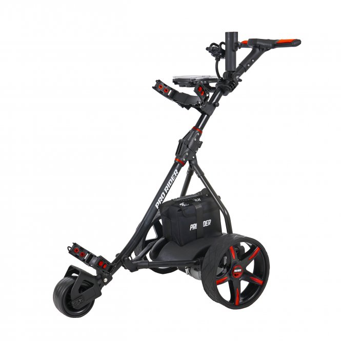Pro Rider 36 Hole Electric Golf Trolley - Black/Red