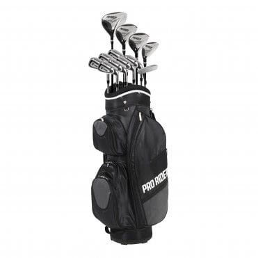 Pro Rider PR1 13-Piece Cart Bag Golf Package Set – Graphite/Steel